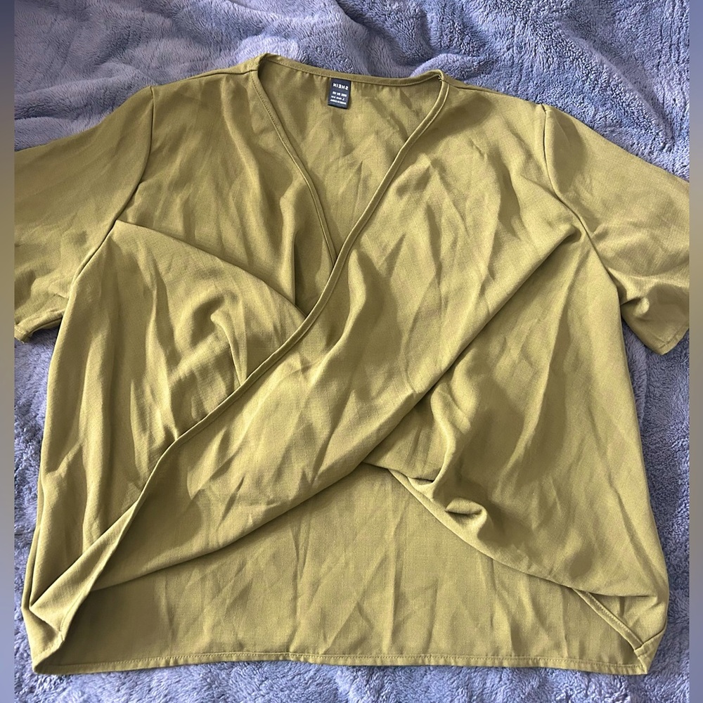 Olive Green Blouse Top